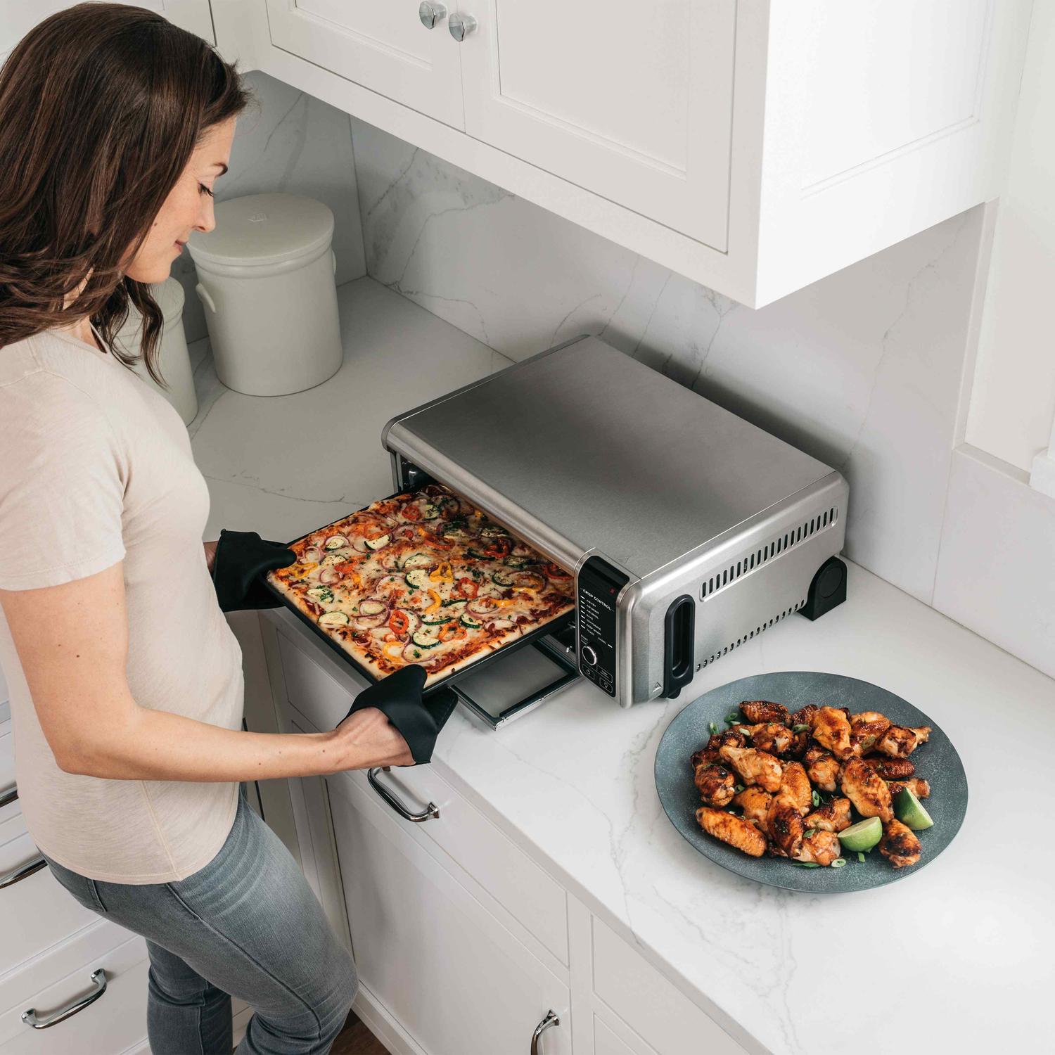 Pizza en horno eléctrico de convección con Air Fryer 8 en 1